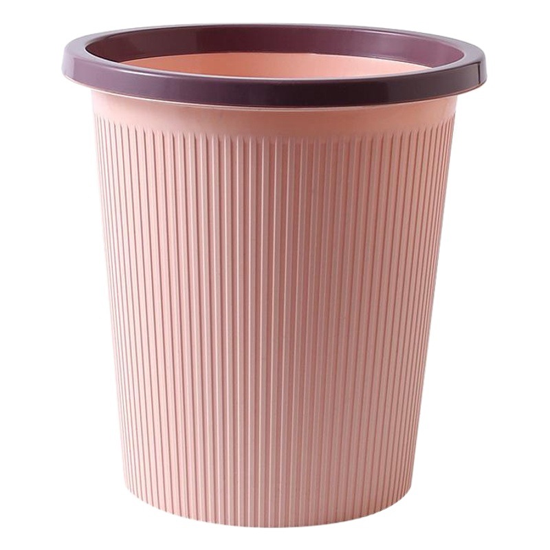 Plástico basura del hogar puede inodoro cesta de basura sala de estar cocina anillo de presión ronda cubo de basura de almacenamiento al por mayor