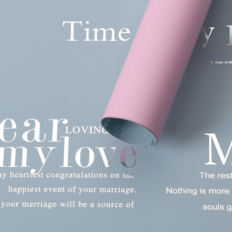 Huaxi Armani Inglés papel de embalaje de flores de aluminio de plata papel de ramo de flores hecha a mano DIY florista floral comercio exterior al por mayor