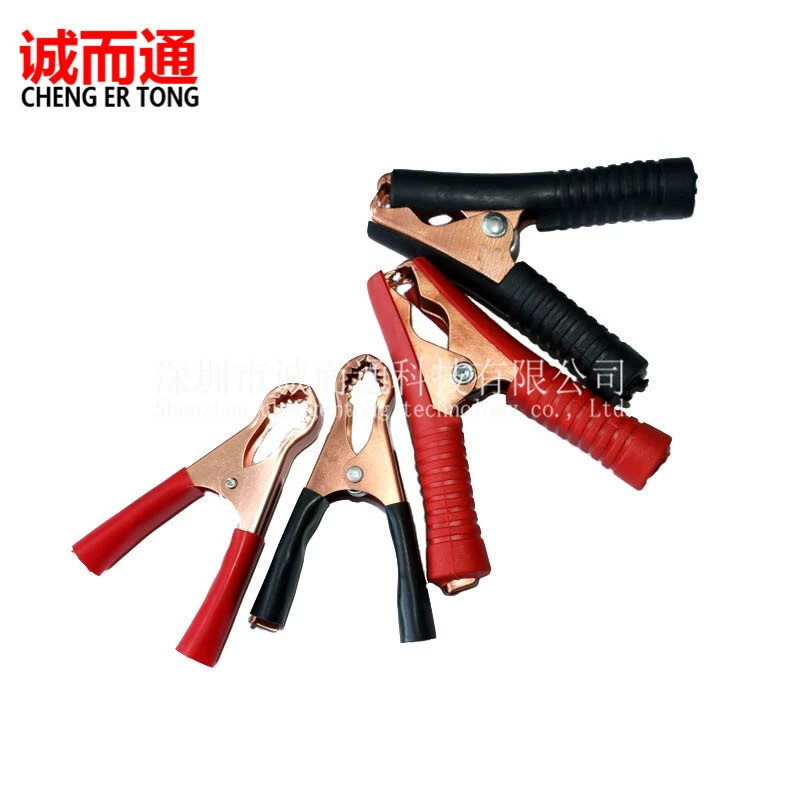 Медный зажим из крокодиловой кожи тестовый зажим Электрический зажим автомобильный аккумулятор зажим сильноточный 100A красный/черный