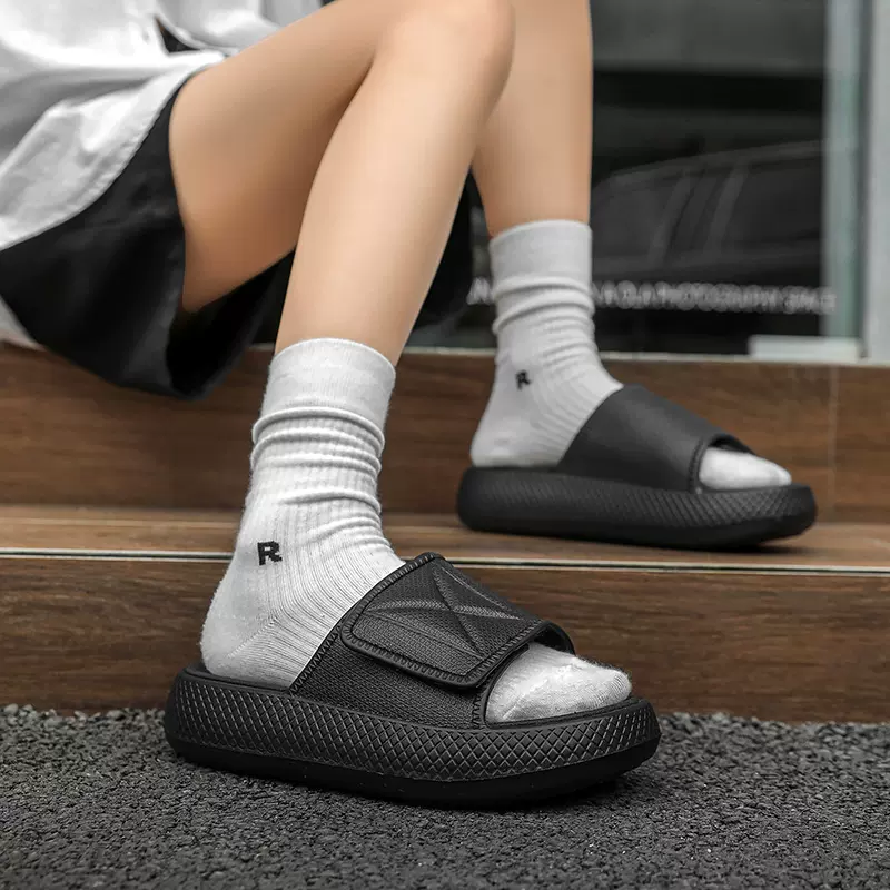 一字拖新款夏季户外防滑耐磨凉拖 EVA软底居家透气高级感情侣拖鞋