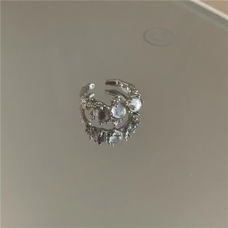 韩版ins爆款合金蝴蝶戒指女复古小众设计感百搭开口可调节男|undefined