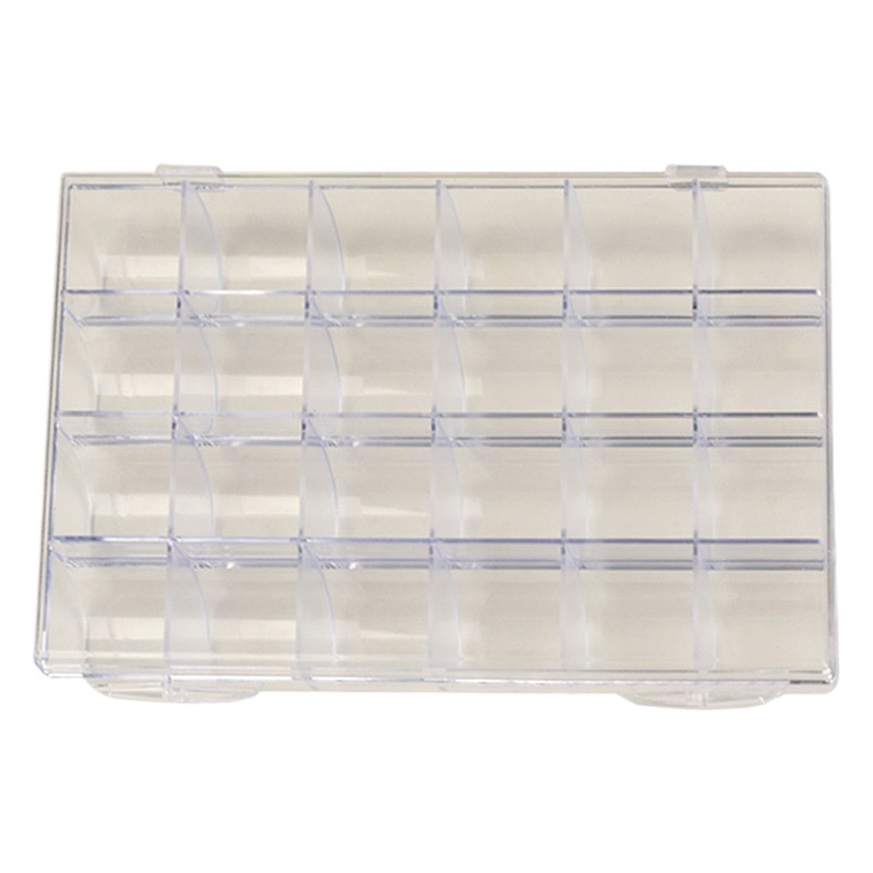 Independent Transparent Nail Art Accessory Storage Box with Flip Lid, 12-Compartment Organizer for Pearls, Steel Beads, and Rhinestones