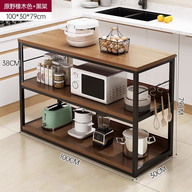 Estante de almacenamiento de cocina multicapa simple estante de almacenamiento estante de almacenamiento de microondas multifuncional gabinete doméstico