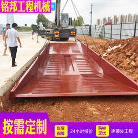 建筑工地洗车槽 车辆降尘移动洗车台 工地成品钢制洗车槽洗车机