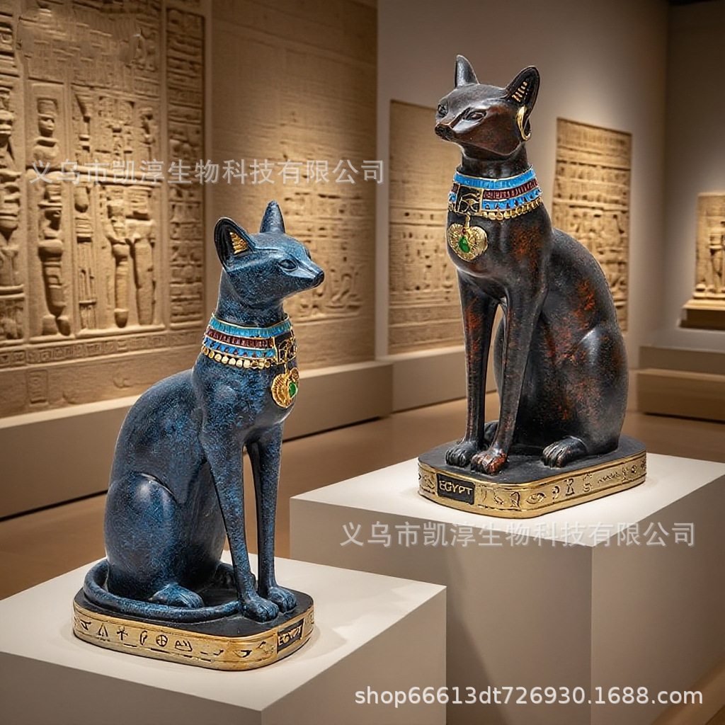 古埃及文明3D猫神贝斯特树脂工艺品摆件家居玄关办公旅游纪念摆件|ru