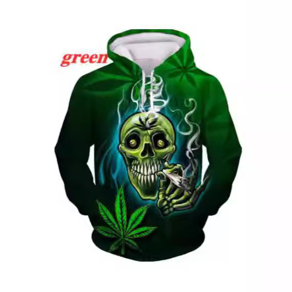 Men's and Women's 3D Cover-Up Sweater, Interesting Shirt and Green Leaf Pattern, Caravella Smoking Original Men's and Women's 3D Cover-Up Sweater, Interesting Shirt and Green Leaf Pattern, Caravella Smoking Original