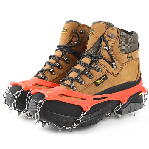 Wholesale ice claws outdoor 8 teeth snow anti-slip shoe cover snow claws mountaineering anti-slip shoes nails chain shoe cover eight teeth ice claw 