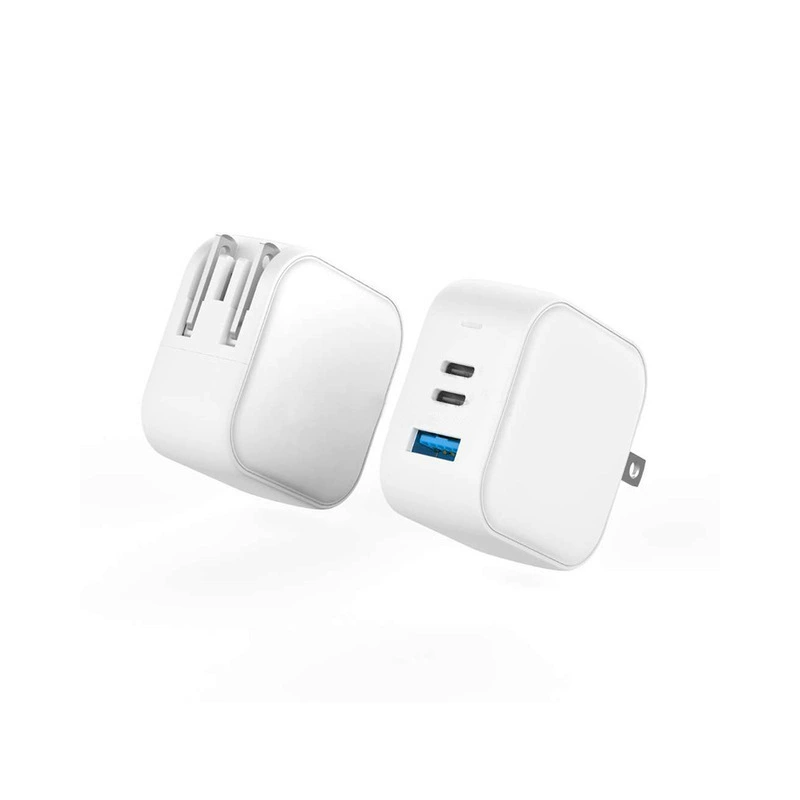 Зарядное устройство US стандарт 65W PD, 2C1A двойной PD, быстрая зарядка Type-C, PD блок питания с флеш-зарядкой, многофункциональное, для ноутбука, умная быстрая зарядка