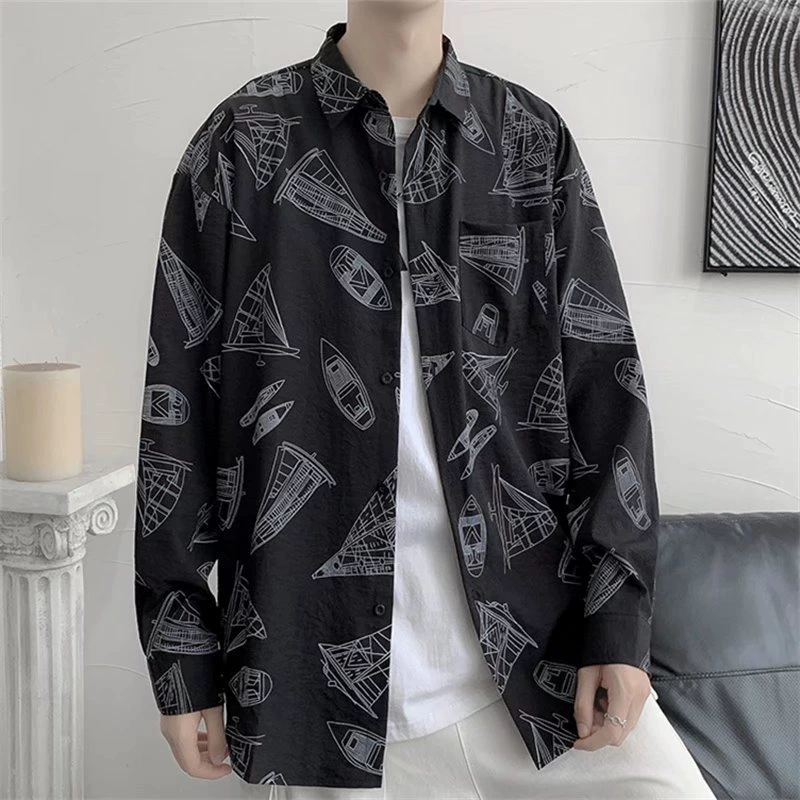 Японская модная рубашка для отдыха, корейский стиль