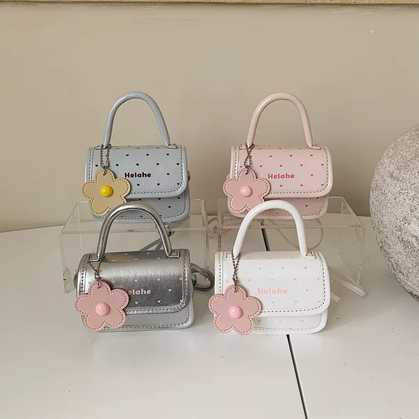 Niche Korean-style small square bag for women, new polka dot fashion versatile commuter mini simple handbag, crossbody children's bag trendy