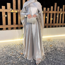 跨境外贸女装服饰连衣裙纯色欧根纱套装简约披肩外裙套装