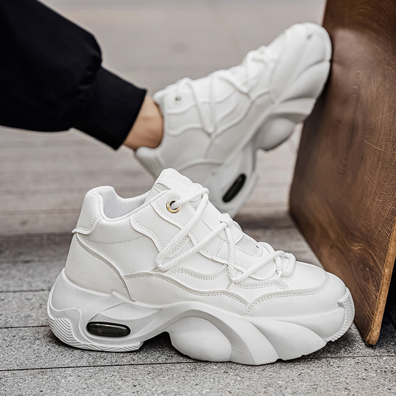 Men's Thick-Soled Height-Increasing Dad Shoes, New Autumn and Winter Models, Youth Sports Casual White Shoes, Trendy Fashion Men's Shoes Men's Thick-Soled Height-Increasing Dad Shoes, New Autumn and Winter Models, Youth Sports Casual White Shoes, Trendy Fashion Men's Shoes