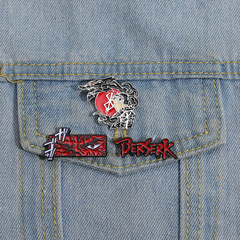 Cross-border new film and television merchandise badges anime-style decorative brooch personalized versatile letter-shaped corsage small gift