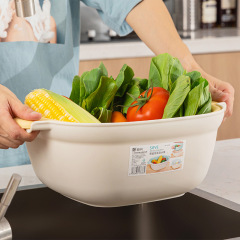 Zhenxing thickened double-layer drain basket large and small plastic sink drain screen kitchen drain basket washing fruit basket