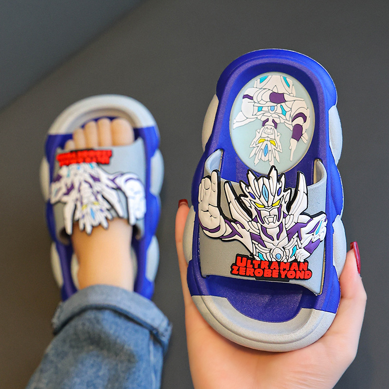 Zapatillas para niños niños de verano zapatillas de dibujos animados antideslizantes para el baño doméstico para niños pequeños y medianos zapatillas de dibujos animados Ciro