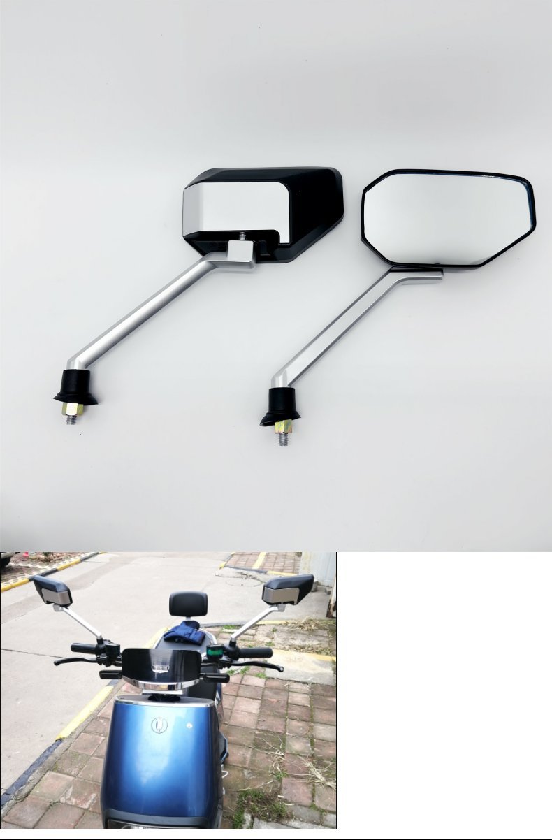Electric Vehicle Rearview Mirror, Scooter Reflector, Tricycle Electric Motorcycle Convex Mirror Suitable for Yadea Aima Reversing Mirror