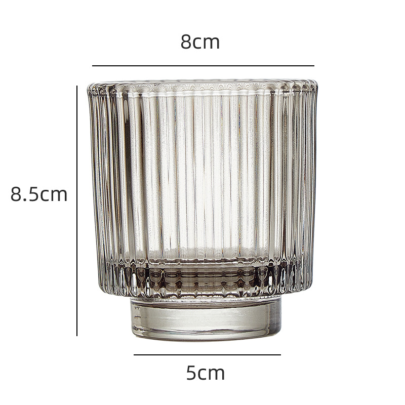 Mayorista taza de vela nórdica vacía taza de vidrio de color gradiente candelabro diy recipiente de incienso taza de incienso