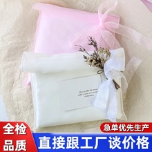 批发欧根纱绑带信封袋丝巾服收纳袋无光纱新中式包装袋可定制logo
