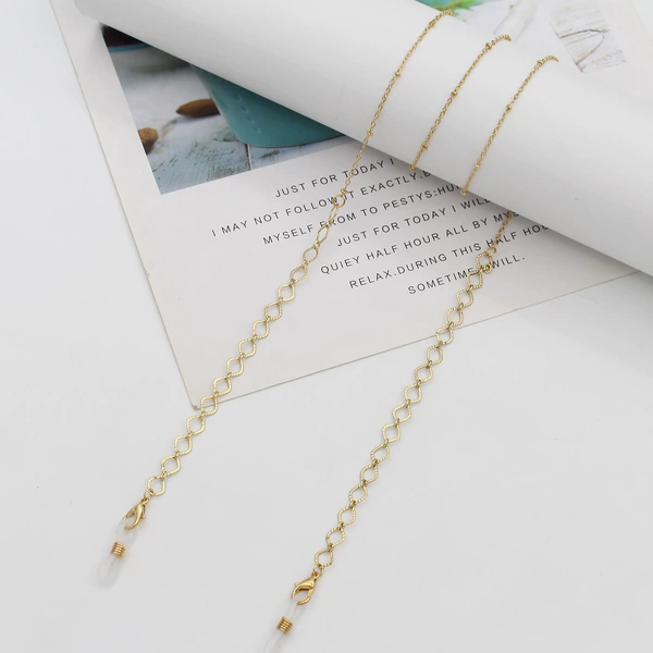 02 square glasses chain