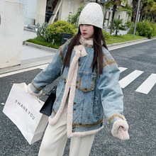 女童牛仔外套秋冬款2025新款大童儿童冬季女孩加绒加厚超好看上衣