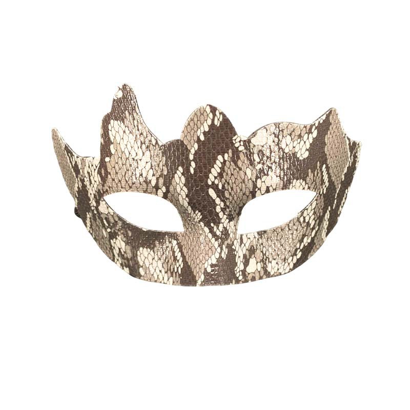 Máscaras de pareja media cara máscaras de baile piel de serpiente piel de cocodrilo máscaras de ojos fiesta de Halloween luchador jugueteo props