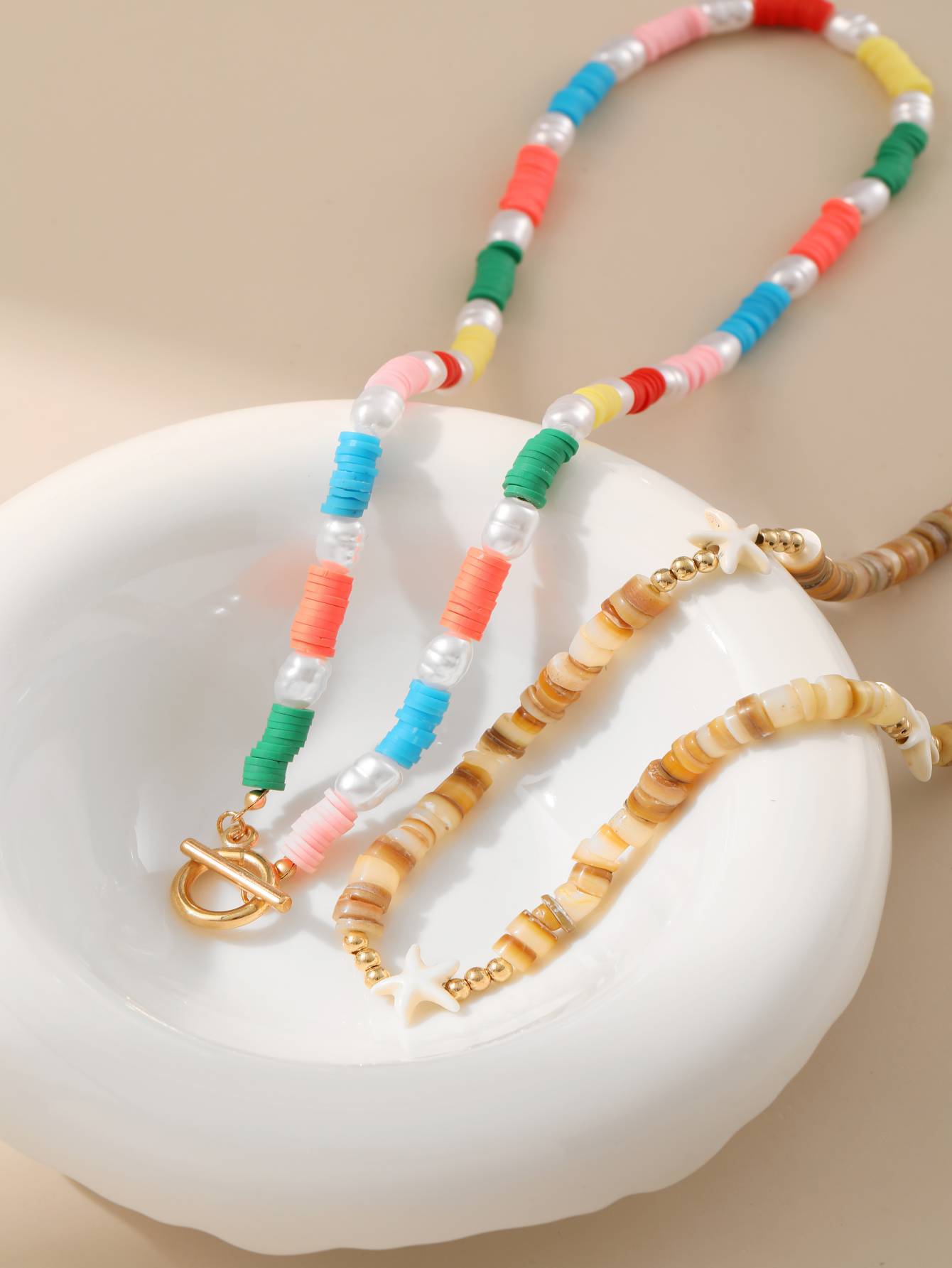 Starfish Marine Style Imitation Pearl Copper Zinc Alloy Necklace Wholesale display picture 4