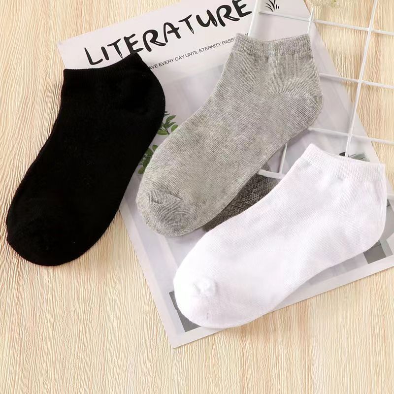 023 black and white gray boat Socks