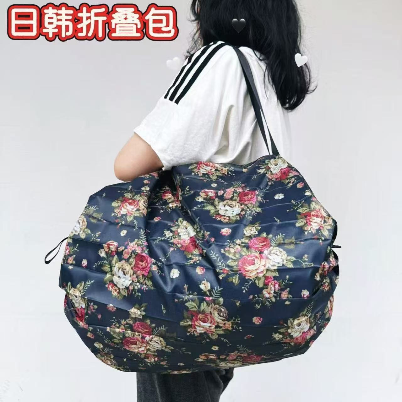 장미꽃 접이식 아코디언 백 50*35CM