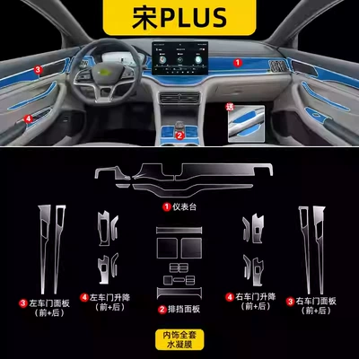 Control Navigation Instrument Screen – Car interior film - 25-song-plus-full-interior-hydrogel-film