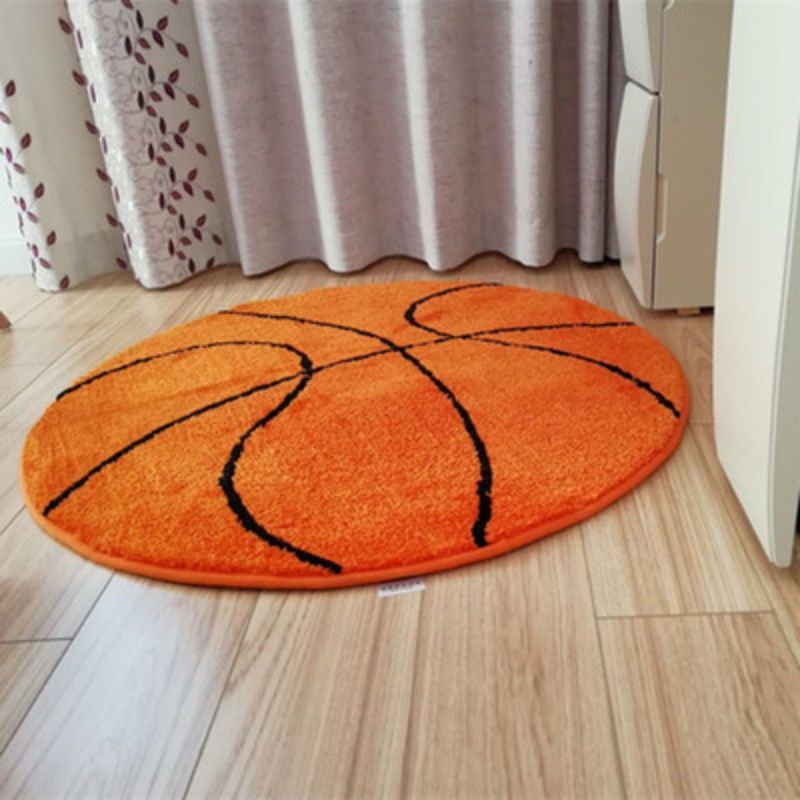 Alfombrilla redonda, alfombra de fútbol, patrón, dormitorio para niños, manta lateral, escritorio y silla, almohadilla para los pies, antideslizante