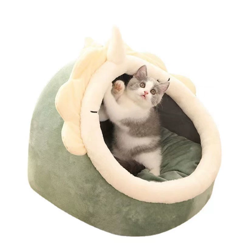 Подходит для кошек и собак, лежак-кривая подстилка Jiji, домик для кошек, конура, вилла для кошек, полузакрытая фабрика-поставщик медведь