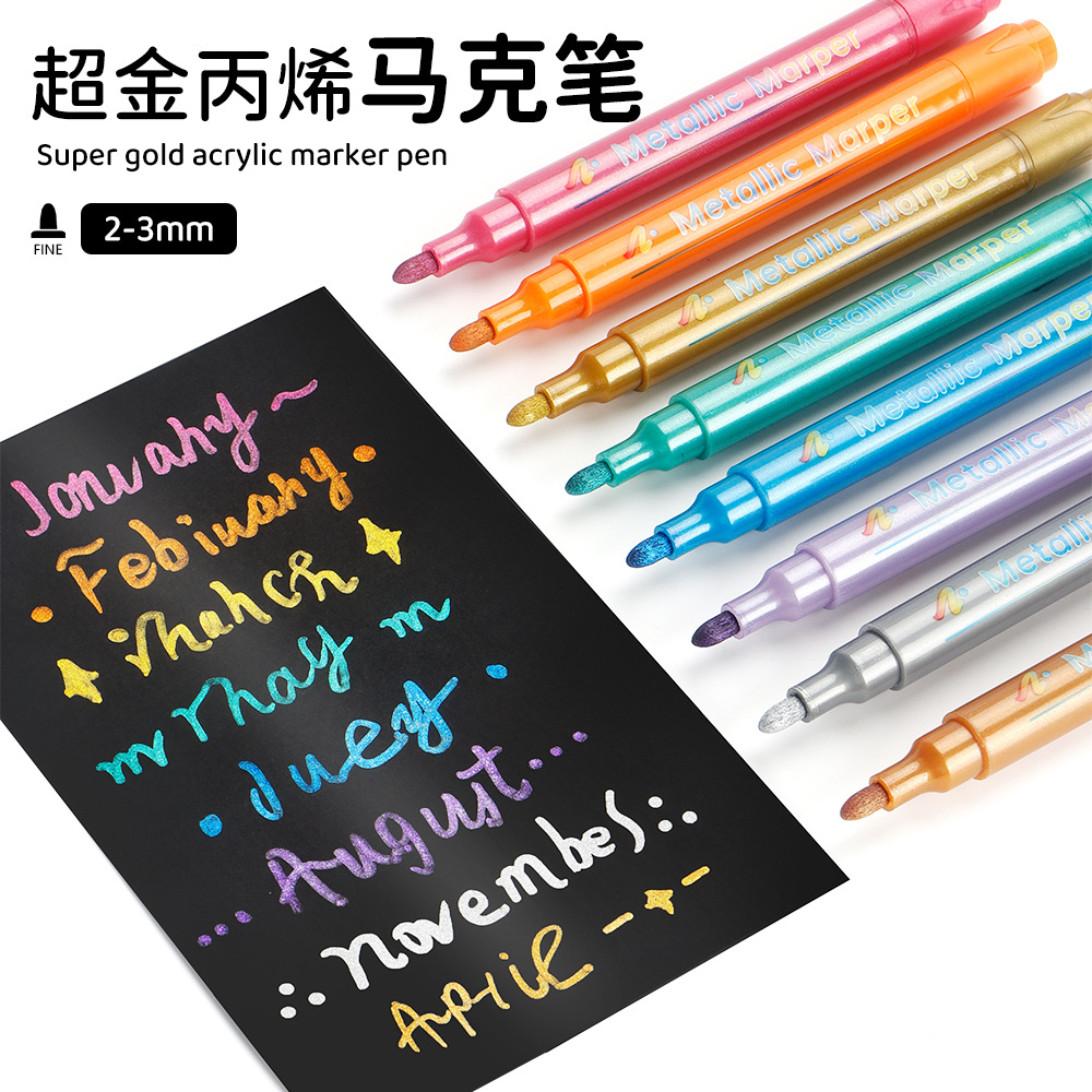 Cabeza dura metal hasta mecha modelo de pintura de pintura de color marcador pluma set diy marca de graffiti pluma