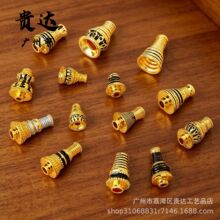 18k金保色铜佛塔念珠塔帽背云隔珠 塔头星月紫檀金刚百香籽配饰