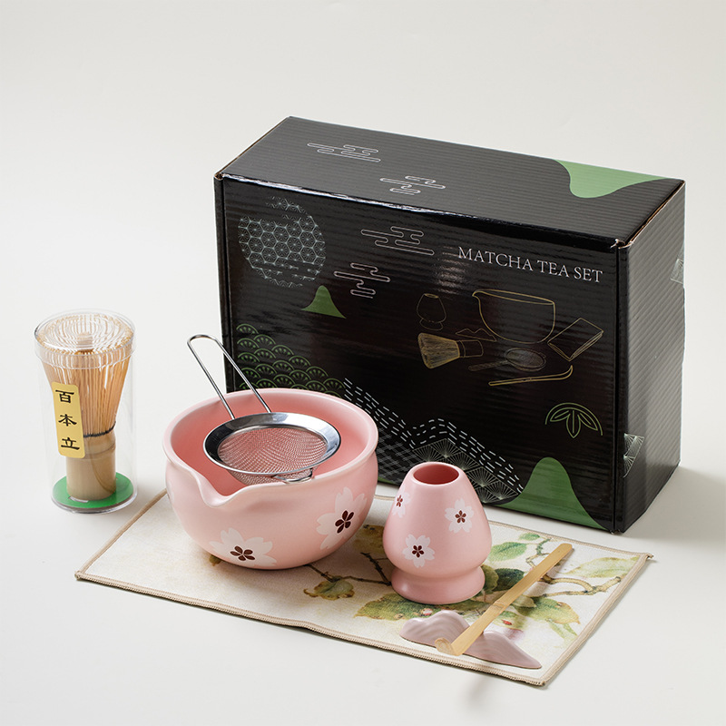 플라워 패턴 7종 세트 매트 핑크