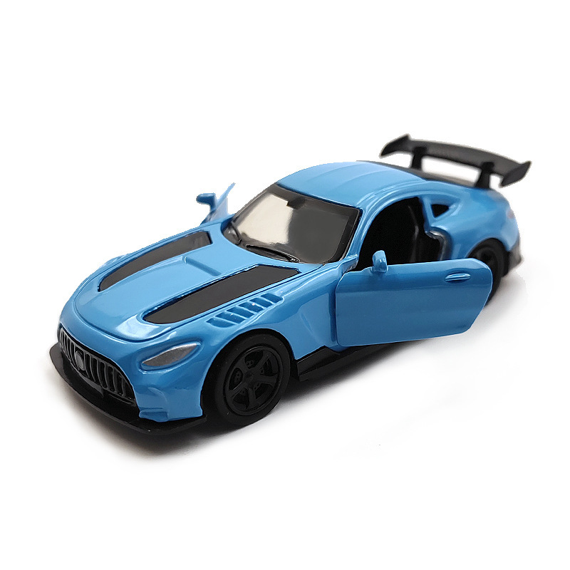 Coche de juguete de aleación a escala 1:64, modelo deportivo de tres puertas con función de retroceso, ideal para niños, ¡el más vendido!