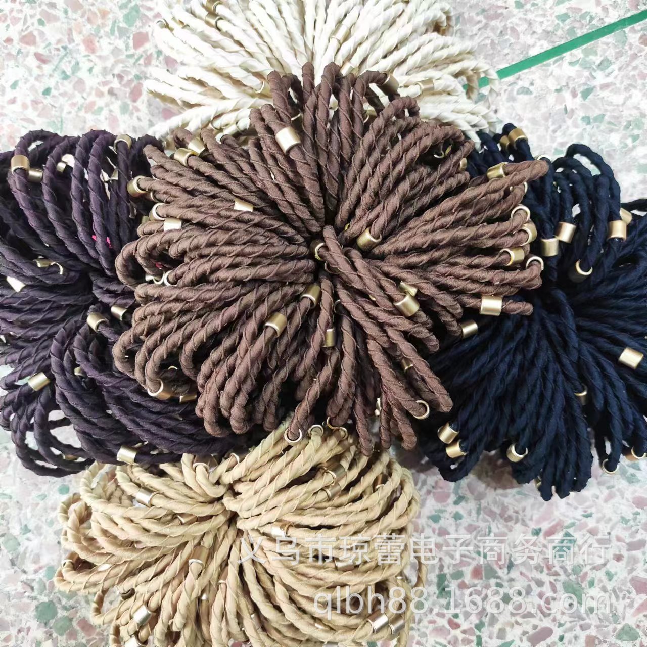 Ligas para el Cabello de Alta Elasticidad de Tela para Coleta