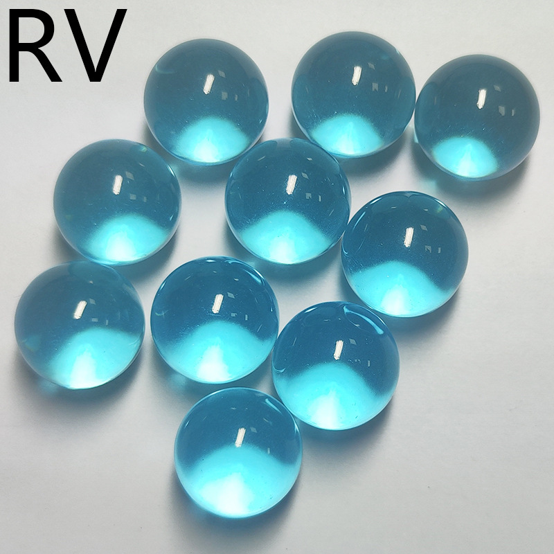 Queen Mother Orb Planet Crystal Blue Glass Round Beads with Beads, Piercing Light Beads, Red Ocean Blue Loose Beads, Round Ball Beads