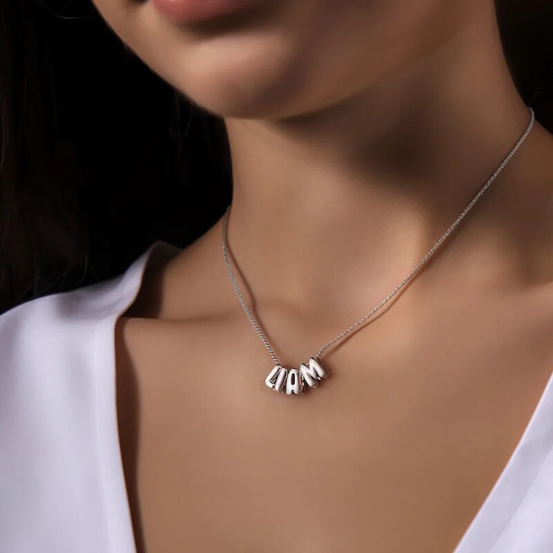 Trendy Natural Long Double-Layer Copper Necklace with Gold-Plated Letters in European and American Style, Popular on Social Media Trendy Natural Long Double-Layer Copper Necklace with Gold-Plated Letters in European and American Style, Popular on Social Media