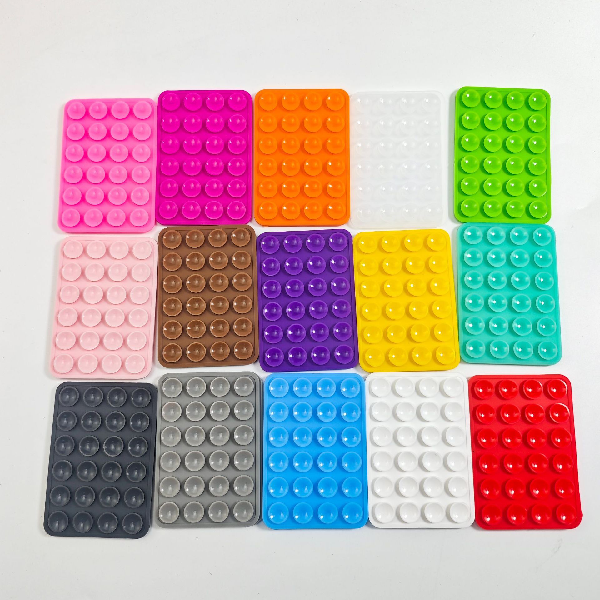 Mobile phone suction cup cross-border 24 double-sided suction cup charging treasure car bracket strong square silicone suction cup