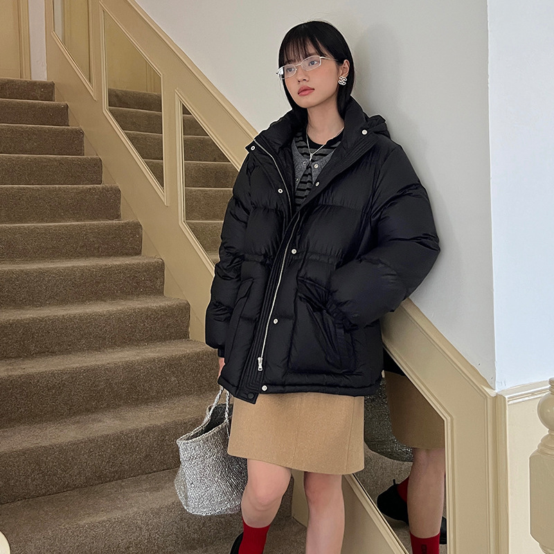 【Clearance No Returns】Hooded Quilted down Jacket New Model 2025 Thirteen Lines Winter Puffer Coat 3636