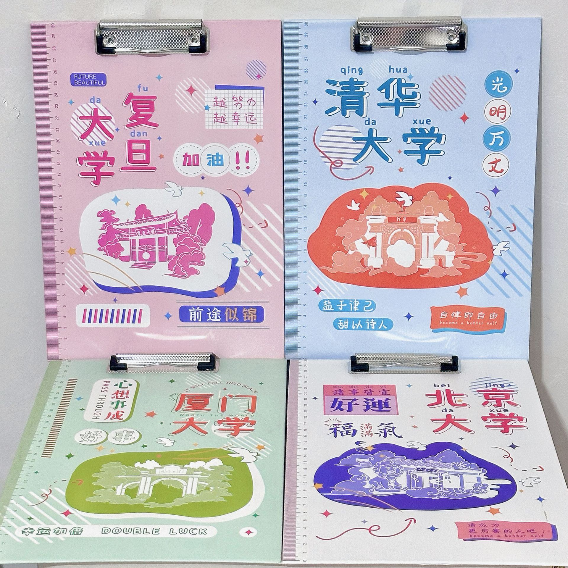 Archivo de clip de tablero A4 dibujos animados de dibujos animados escritos universitarios luchan por los estudiantes de primaria y secundaria para aprender artículos de papelería