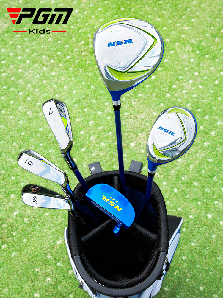 Bộ gậy golf trẻ em PGM 6 món cho người mới bắt đầu, phiên bản nhẹ, phù hợp chiều cao 95–155 cm — JRTG006 xanh lam [95-115cm], JRTG006 xanh lam [115-135cm], JRTG006 xanh lam [135-155cm], JRTG006 đen cam [95-115cm]
