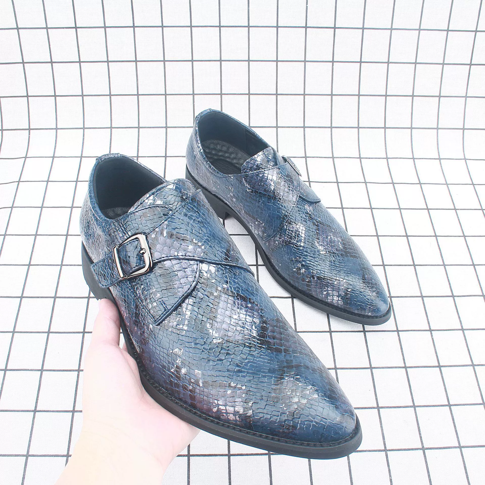 Мужская обувь трансграничных больших размеров, новые кожаные туфли, модные повседневные кожаные туфли с острым носком, модные кожаные туфли «Челси», мужские низкие кеды 1101