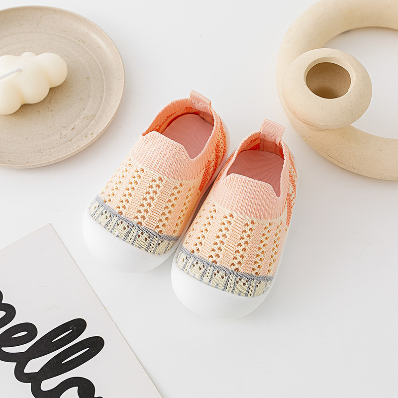 Primavera y verano zapatos de malla para niños de color sólido zapatos de suela suave zapatos para niños pequeños zapatos para niños ligeros lindos transpirables