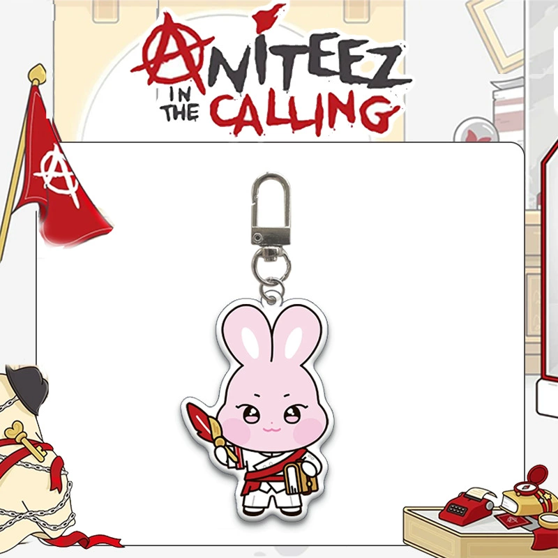Акриловый брелок (ATEEZ) IN THE CALLING — двусторонняя печать, одиночная застёжка, 5,5 см