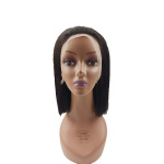 跨境欧美非洲出口假发 13*4高质量一刀齐女短直发 全真人发10英寸