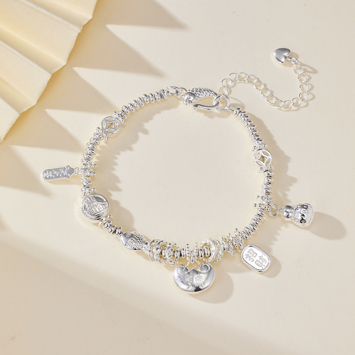 2025 New Little Fat Fortune Gourd Broken Silver God of Wealth Bracelet Women's Light Luxury Niche Exquisite Hand Jewelry Gift