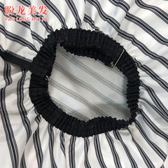 網紅圍布成人家用美發剪頭髮圍布條紋復古黑白燙染焗油理髮圍布