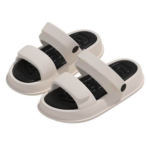 New style slippers for women, summer thick soles for home, couple sports, outdoor wear, soft soles, fashionable two-wear beach sandals wholesale