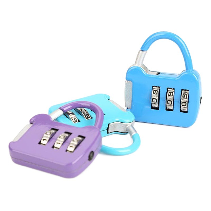 Zinc alloy material luggage three-position combination lock wardrobe drawer mini anti-theft lock in stock luggage combination padlock